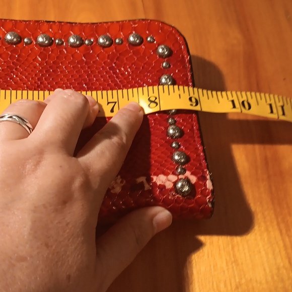 Double J Saddlery Snake Print Wallet with Studs - Picture 3 of 10